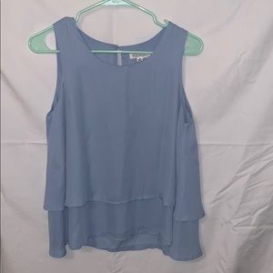 Light blue layered blouse sleeveless